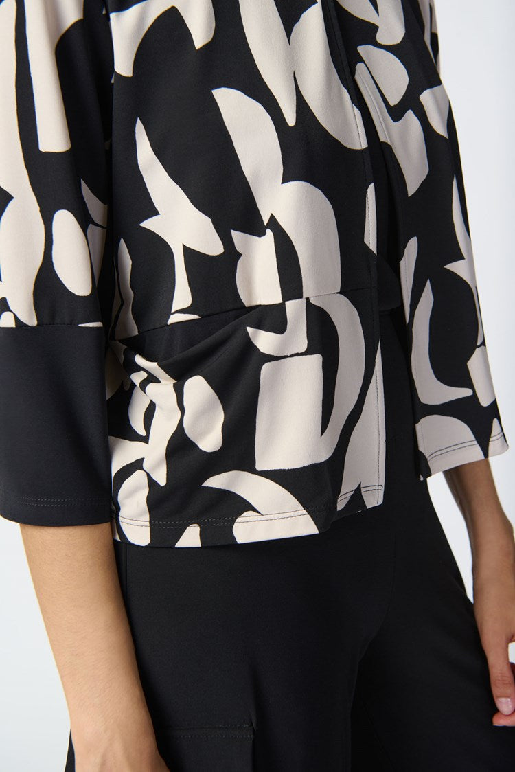 JOSEPH RIBKOFF JACKET STYLE 241223 COLOUR BLACK/MOONSTONE
