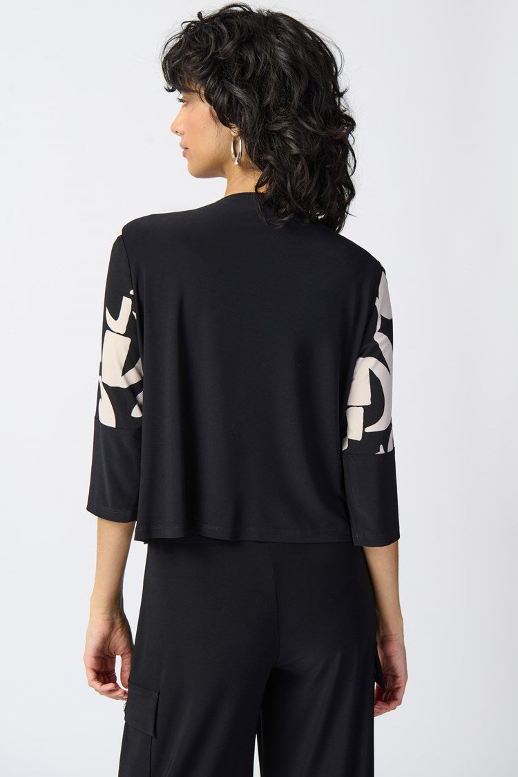 JOSEPH RIBKOFF JACKET STYLE 241223 COLOUR BLACK/MOONSTONE