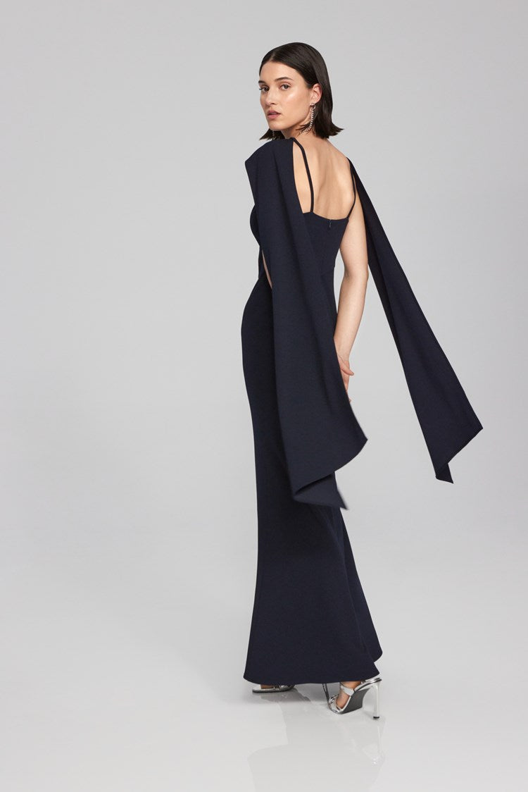 JOSEPH RIBKOFF LONG DRESS STYLE 241786 COLOUR MIDNIGHT BLUE