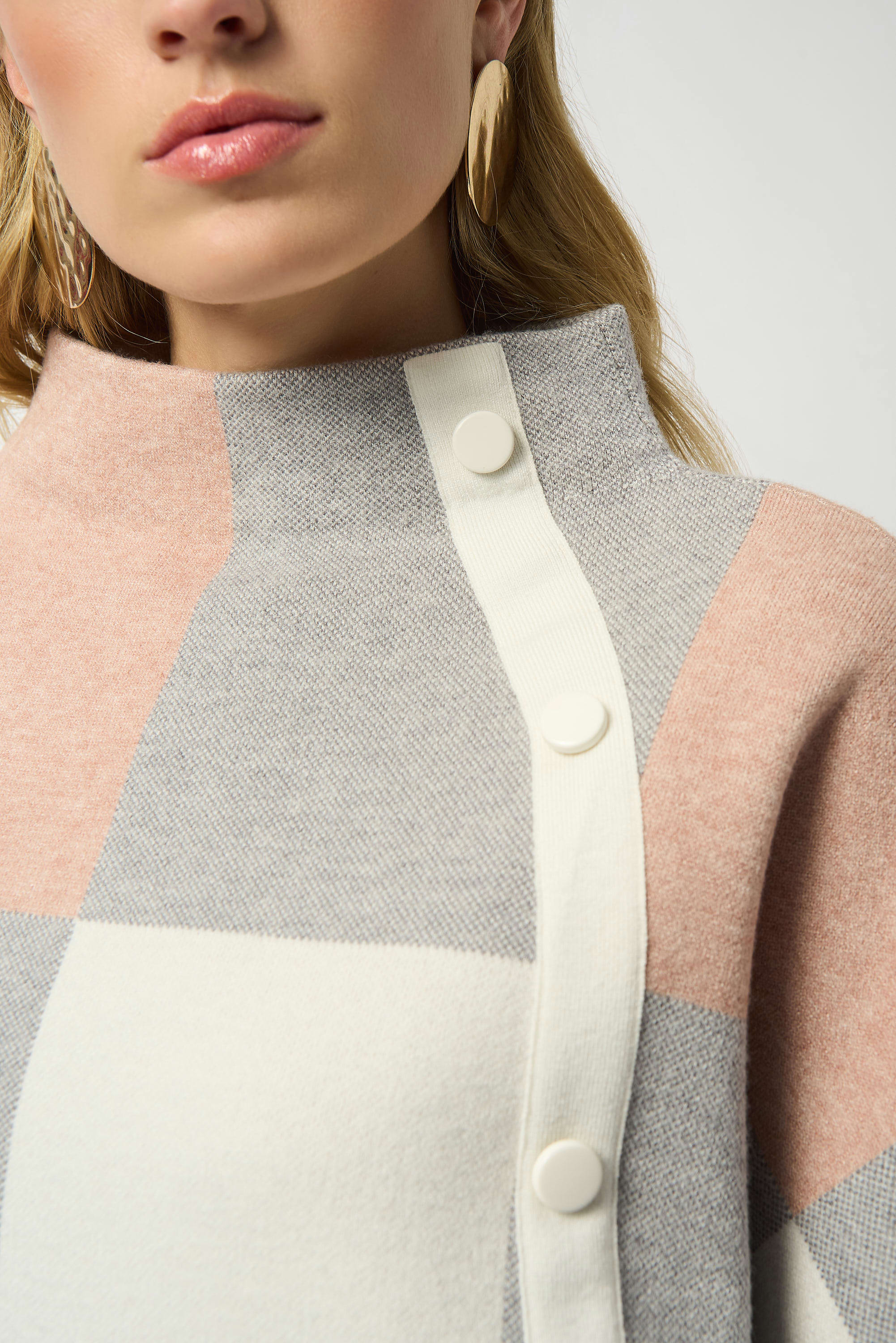 JOSEPH RIBKOFF SWEATER STYLE 243948F25 COLOUR ROSE/MULTI