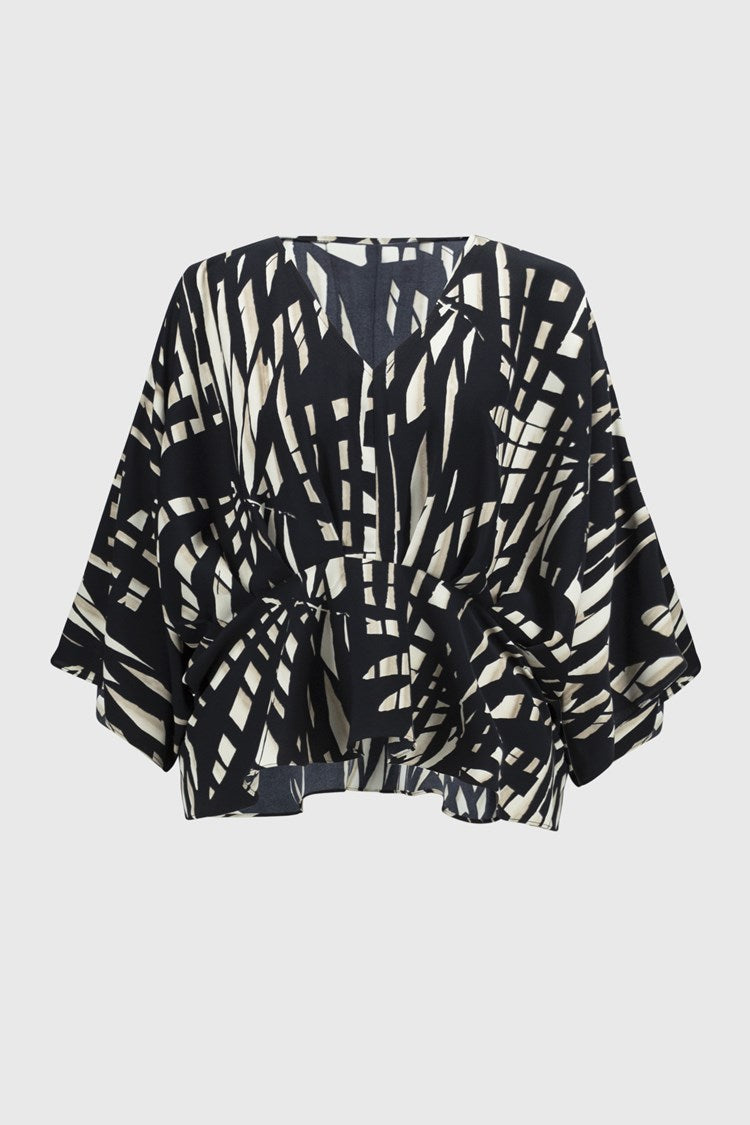 JOSEPH RIBKOFF TOP STYLE 251047 COLOUR BLACK/MULTI