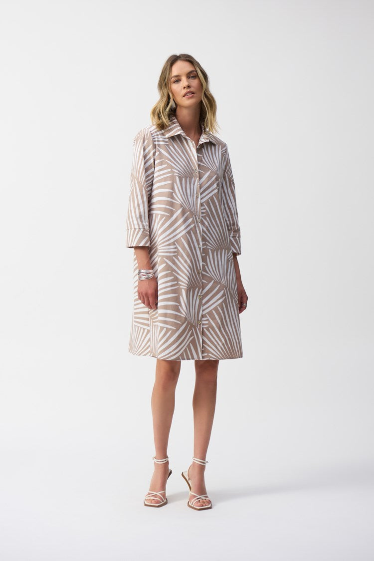 JOSEPH RIBKOFF DRESS STYLE 251144 COLOUR DUNE/VANILLA