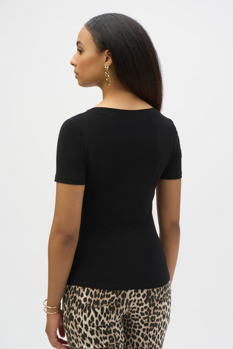 JOSEPH RIBKOFF TOP STYLE 252230 COLOUR BLACK