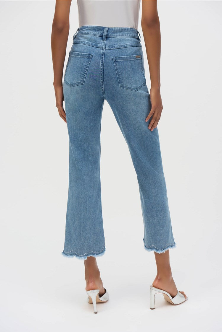 JOSEPH RIBKOFF PANT STYLE 252910 COLOUR DENIM MEDIUM BLUE