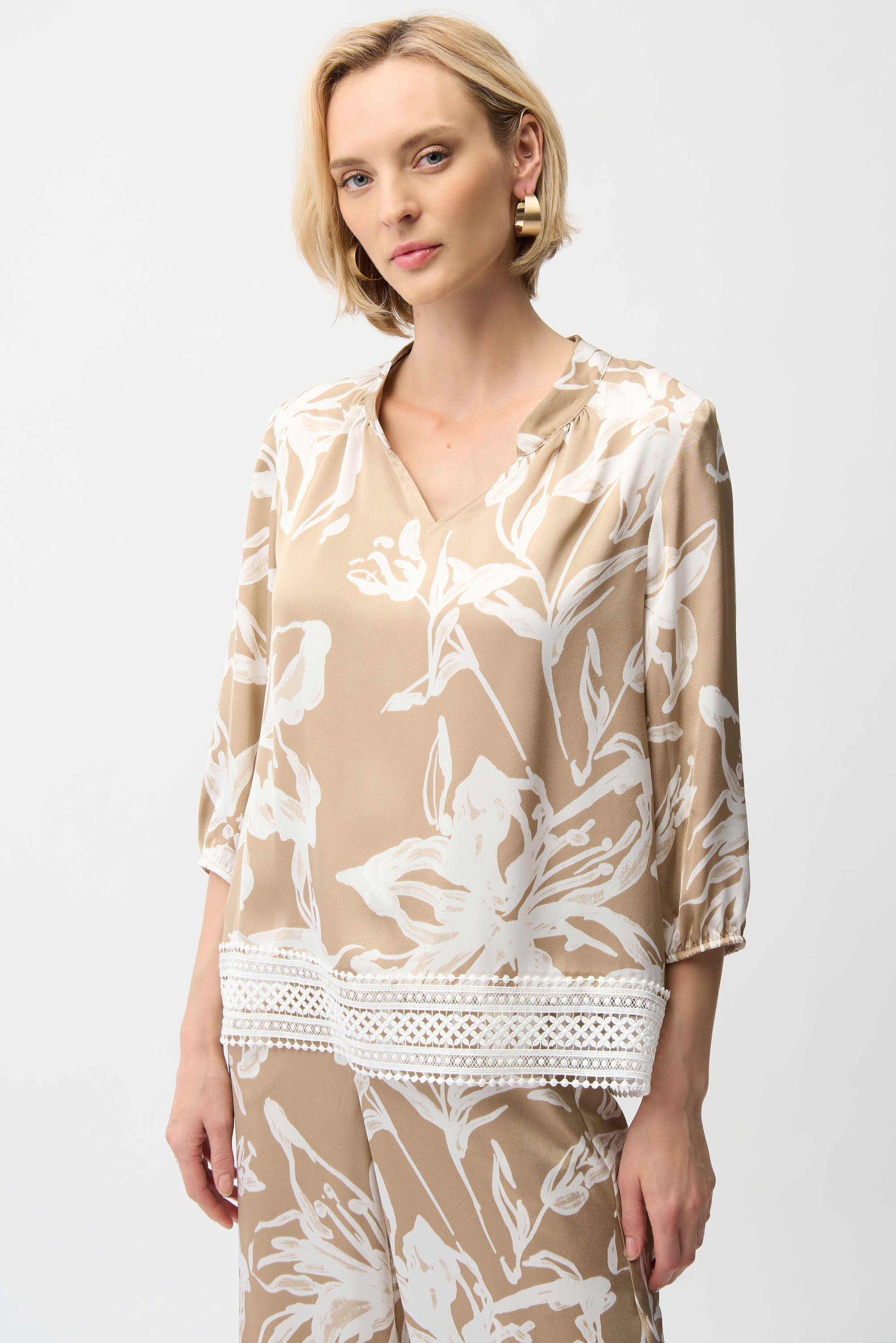 JOSEPH RIBKOFF TOP STYLE 261031 COLOUR BEIGE/VANILLA