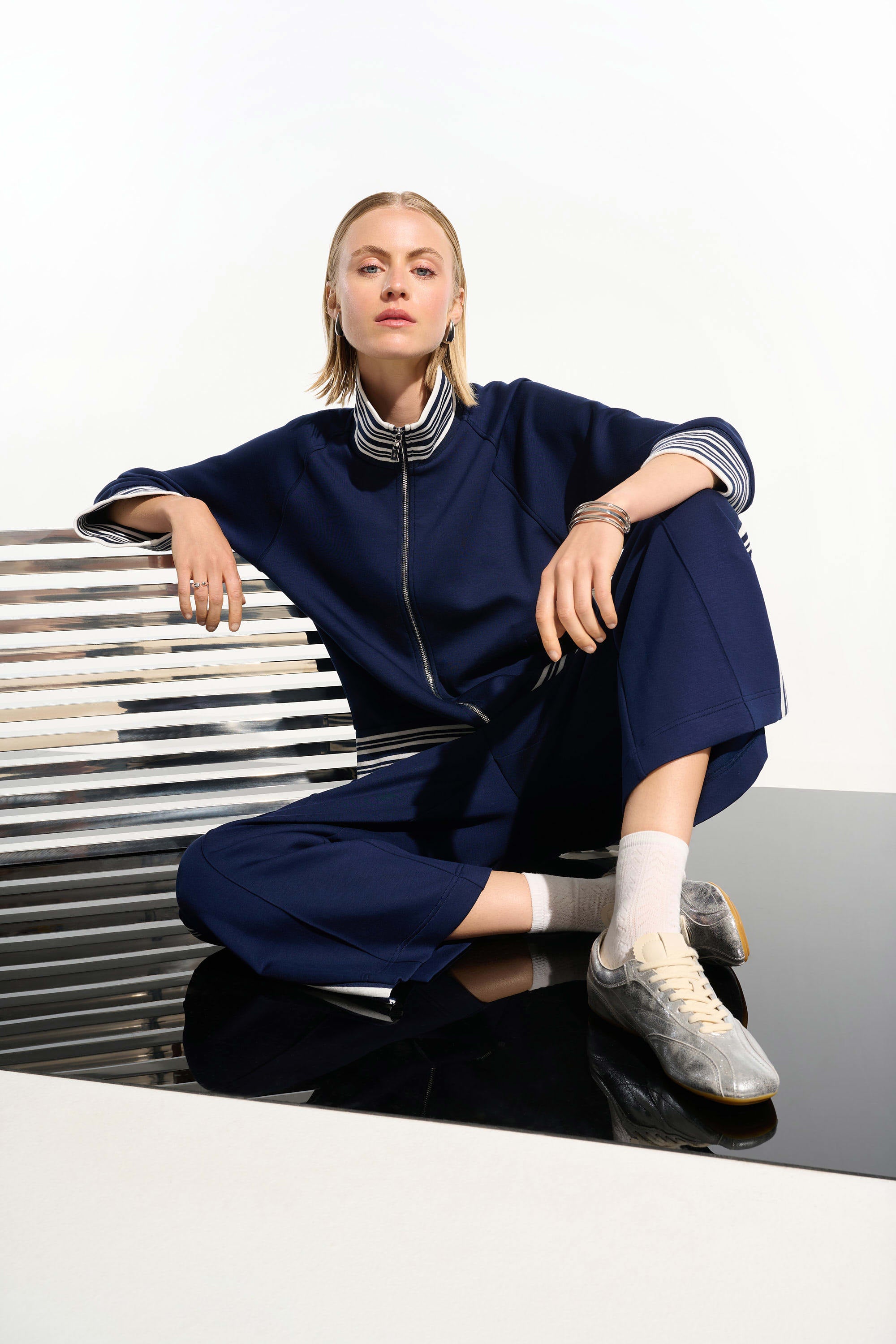 JOSEPH RIBKOFF TROUSER STYLE 261618 COLOUR INDIGO/VANILLA