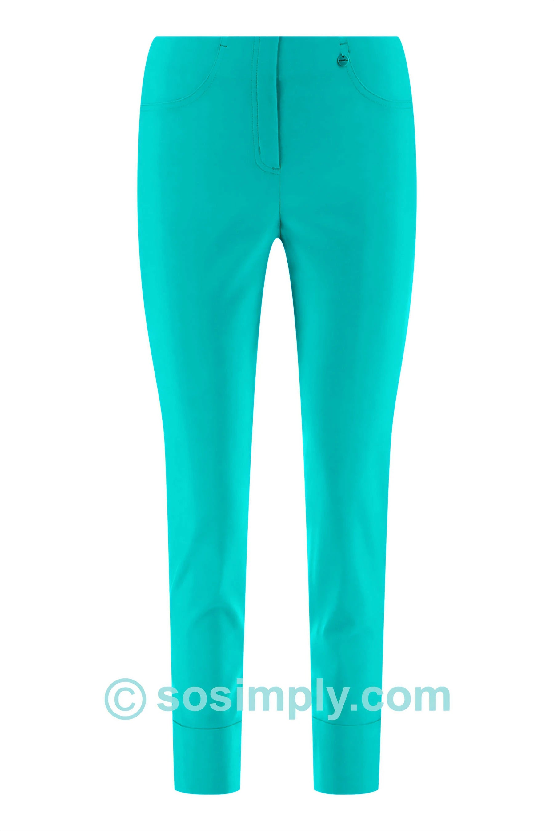 ROBELL TROUSER STYLE BELLA 51568 COLOUR AQUA