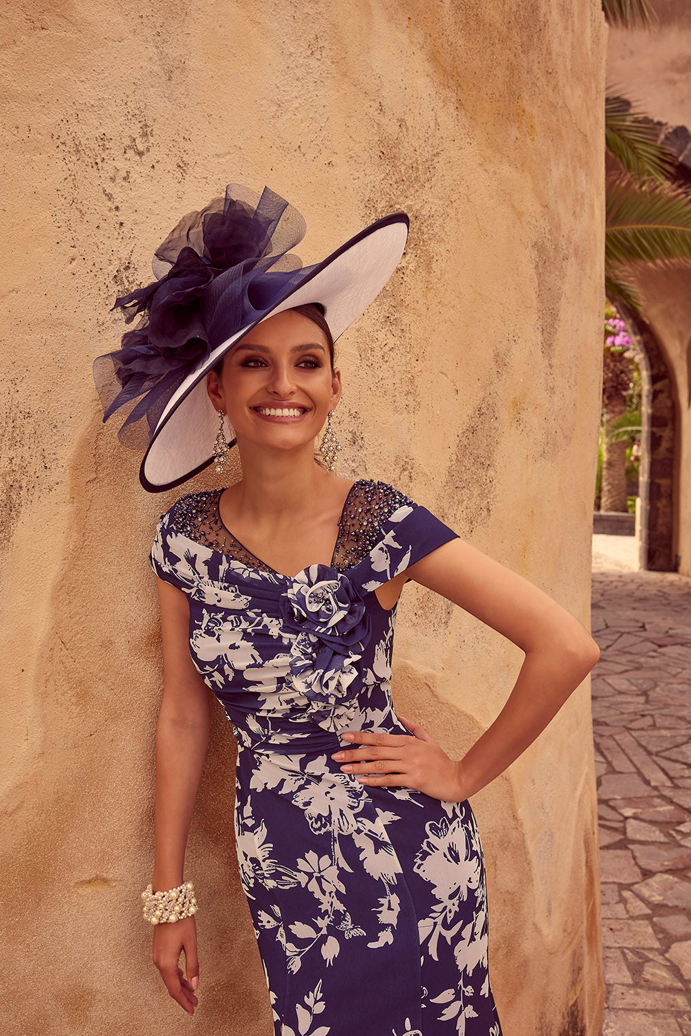 VENI INFANTINO DRESS STYLE 36108 COLOUR NAVY/IVORY