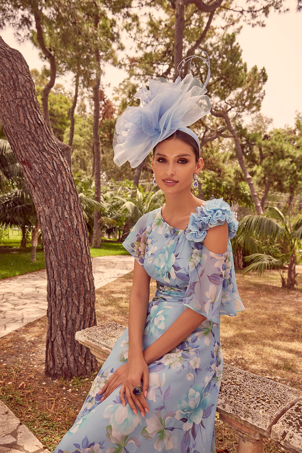 VENI INFANTINO DRESS STYLE 36122 COLOUR PALE BLUE PRINT