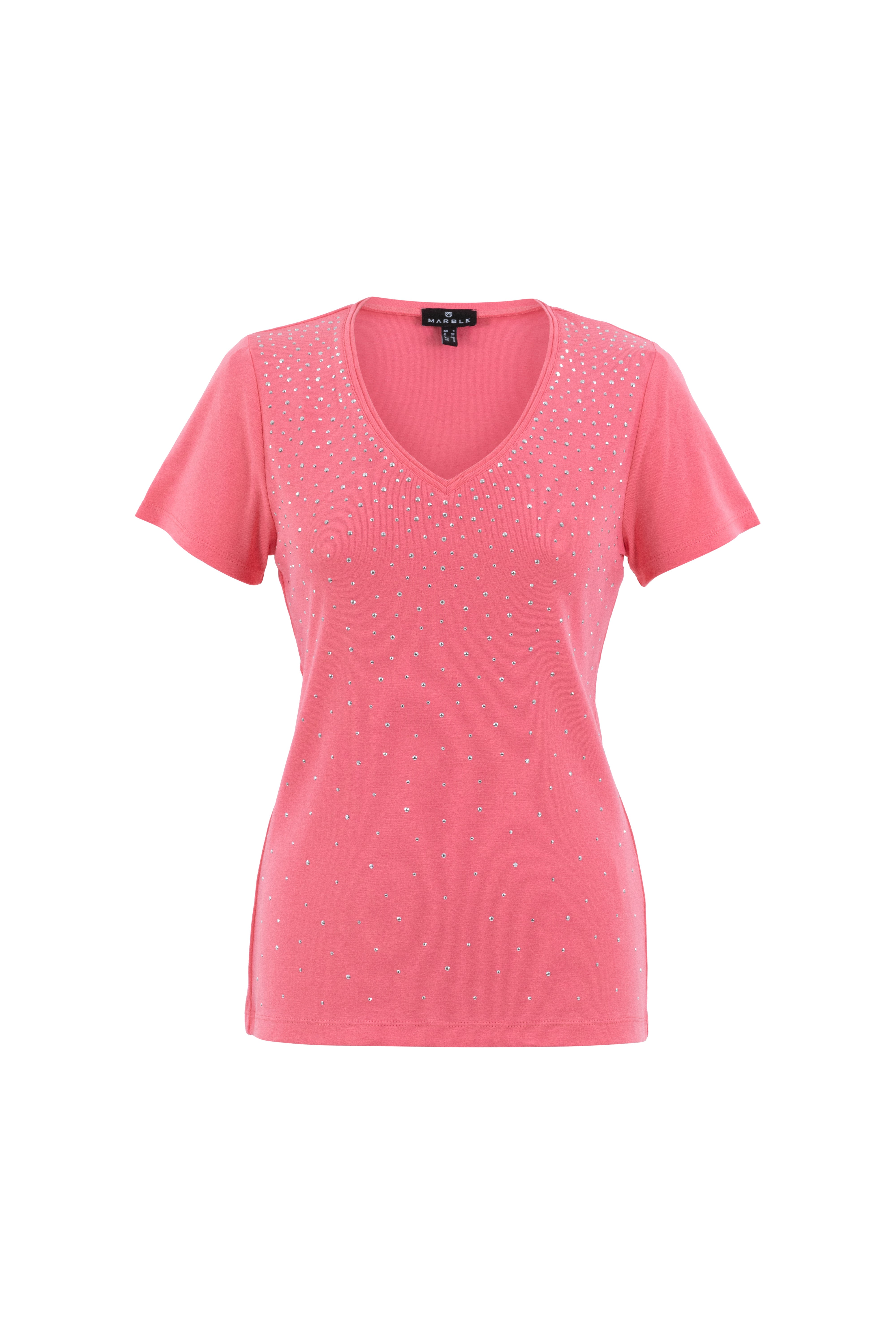 MARBLE WATERMELON V NECK CLASSIC FIT T-SHIRT | STYLE 6531