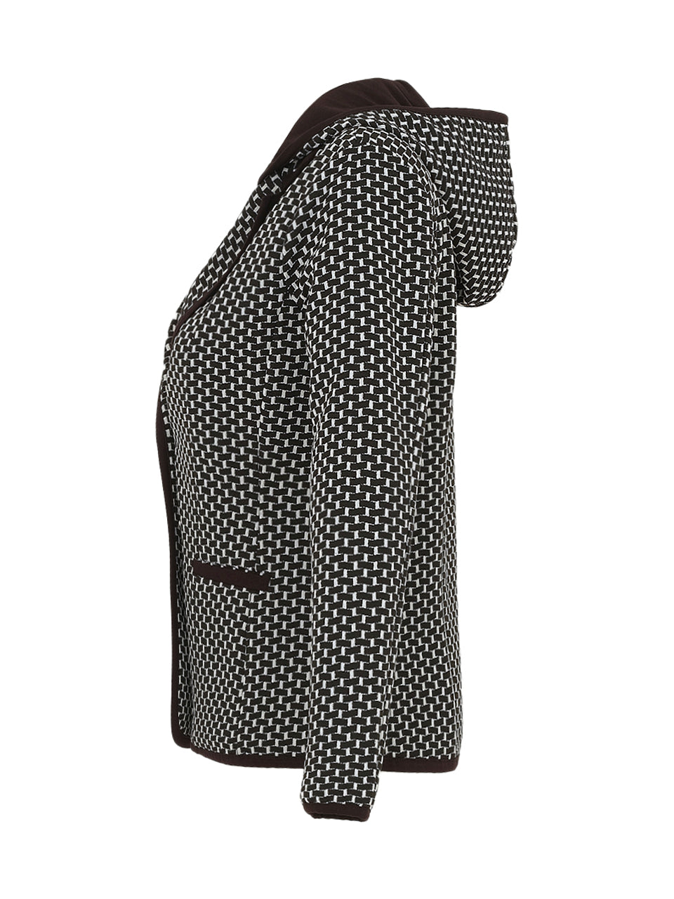 DOLCEZZA DETACHABLE HOODED JACKET STYLE 74175 COLOUR BLACK/WHITE