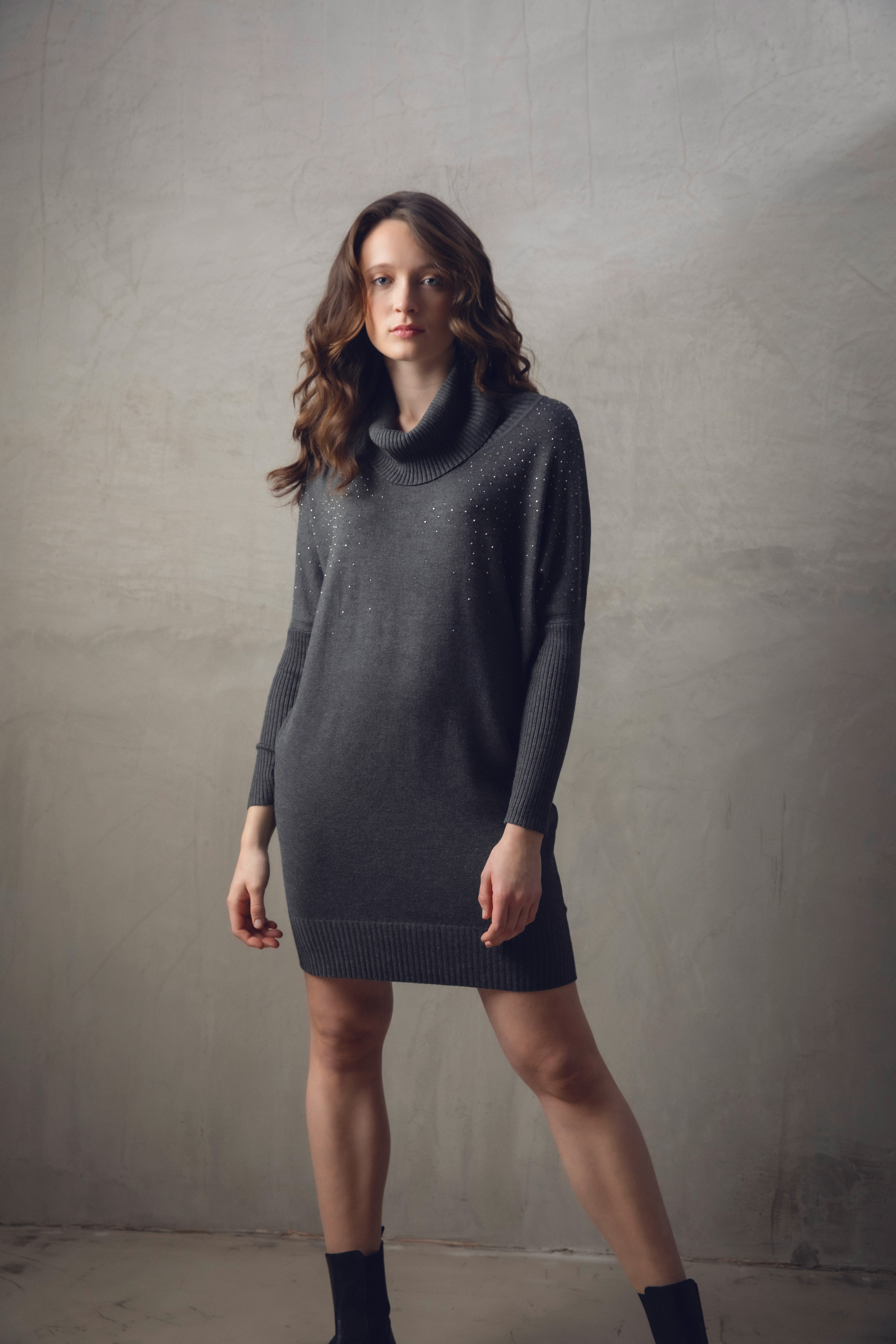 MARBLE DRESS STYLE 7558 COLOUR CHARCOAL 105