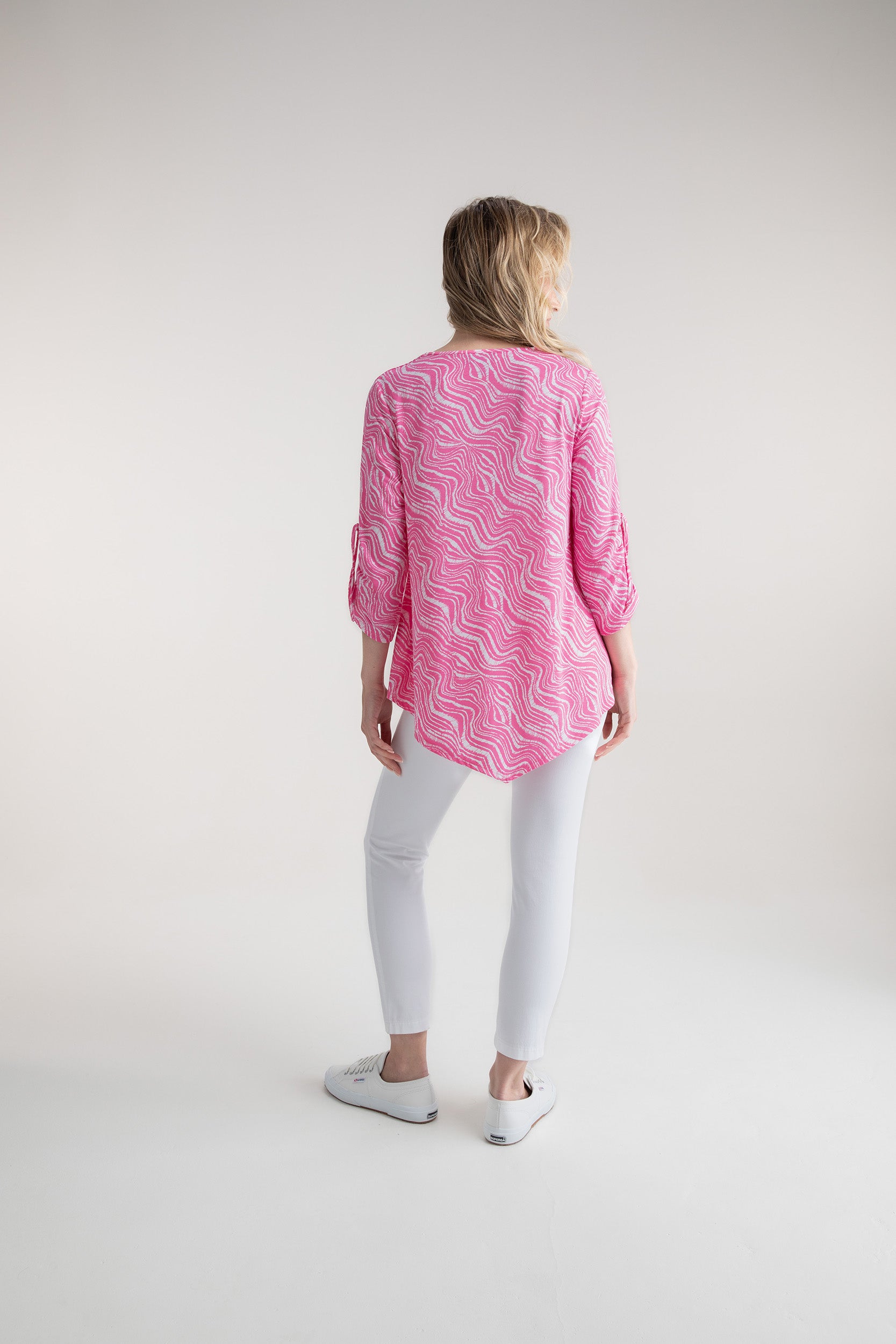 MARBLE PRINTED TUNIC STYLE 7939 COLOUR PINK 194