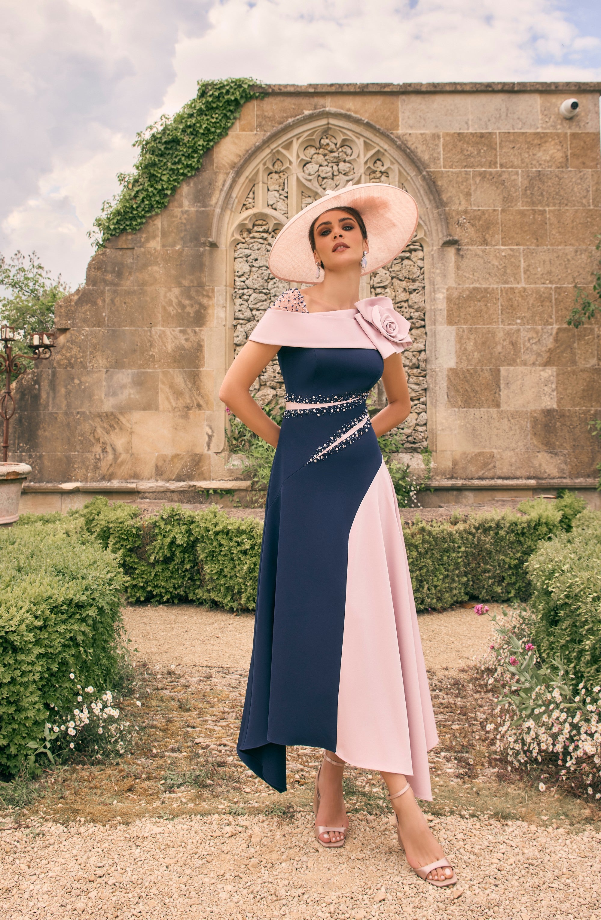 VENI INFANTINO DRESS STYLE 992783S COLOUR NAVY/BLUSH