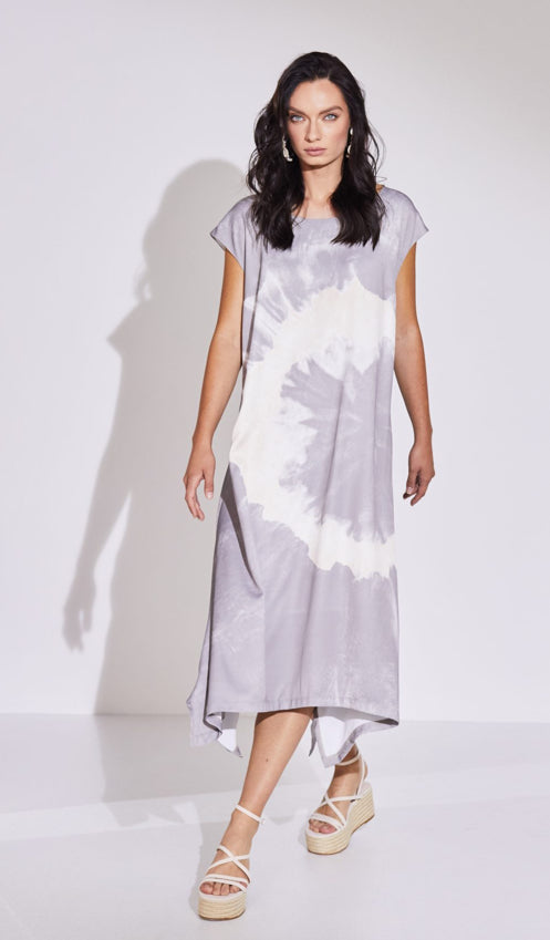 NAYA TIE DYE PRINT DRESS COLOUR MINK STYLE NAS24321