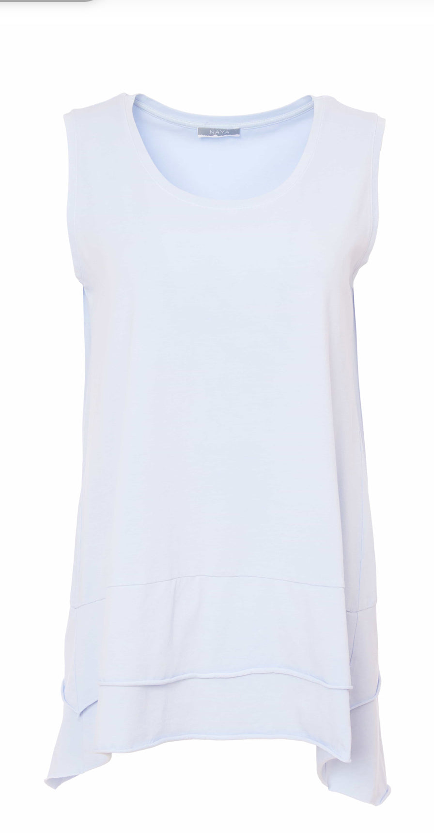 NAYA CAMI TOP WITH SHAPED HEM STYLE NAS25115 COLOUR WHITE