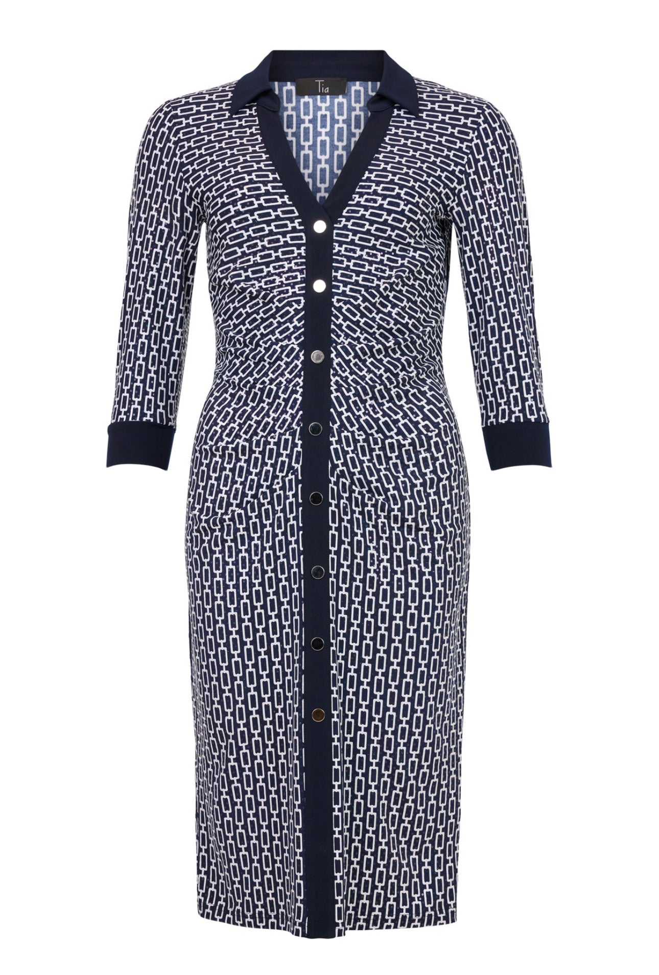 TIA DRESS STYLE 78903 COLOUR NAVY/WHITE