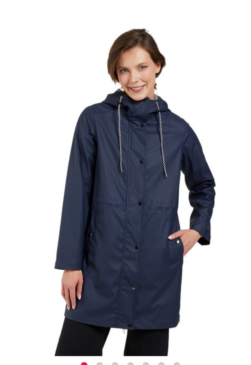 BRANDTEX LONG SHOWERPROOF COAT STYLE 218313 COLOUR MIDNIGHT BLUE