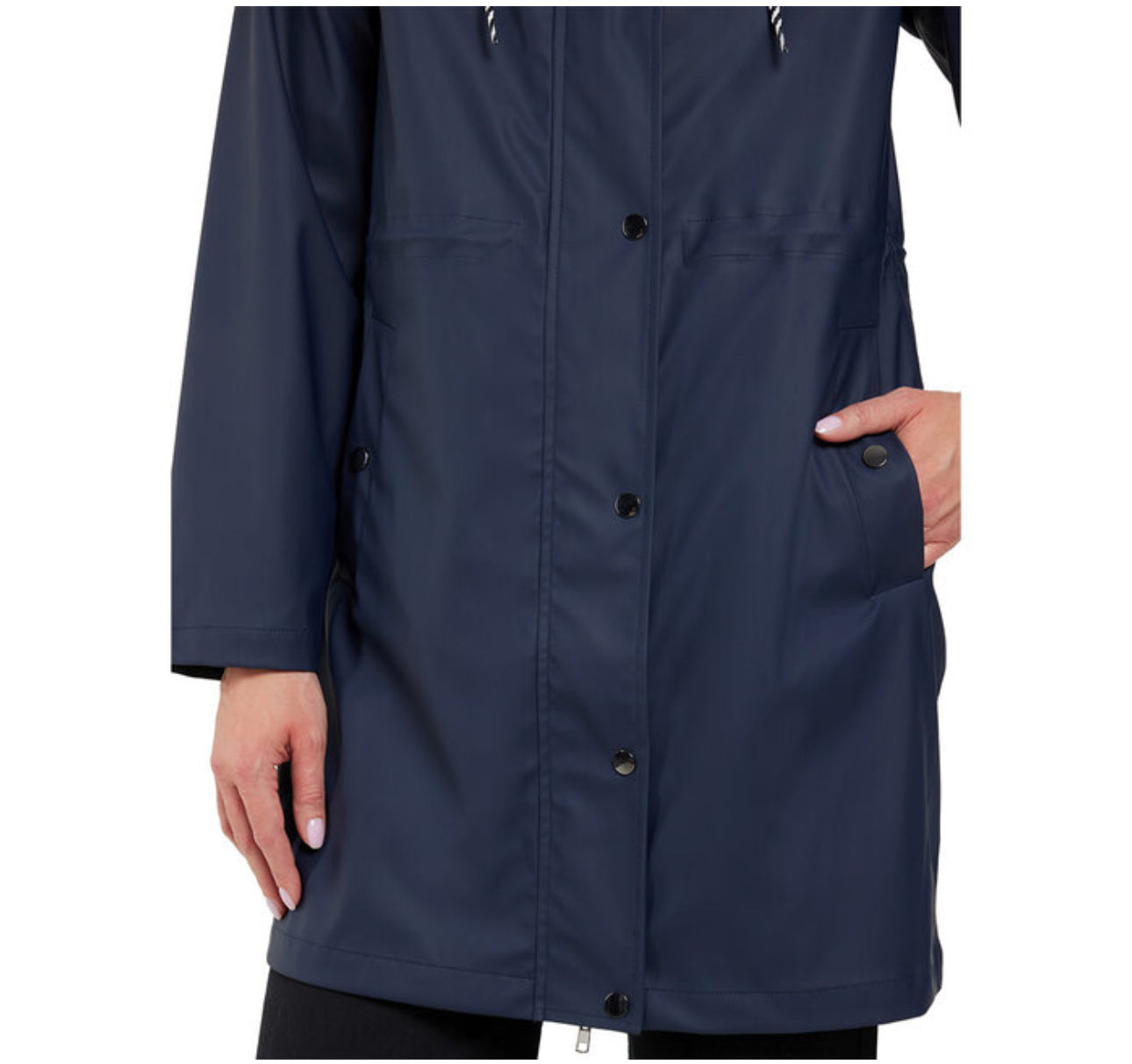 BRANDTEX LONG SHOWERPROOF COAT STYLE 218313 COLOUR MIDNIGHT BLUE