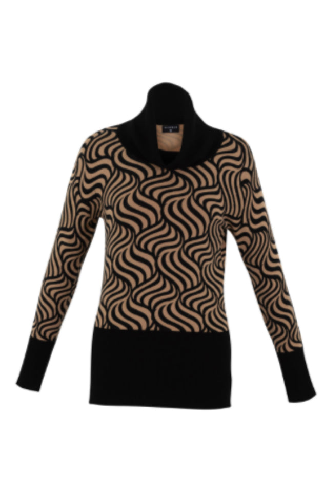 MARBLE SWEATER STYLE 7118 COLOUR (209) TOBACCO/BLACK