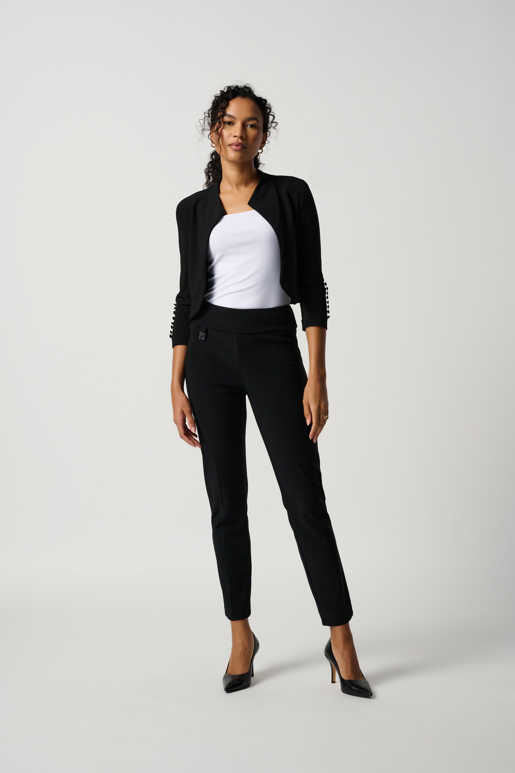 JOSEPH RiBKOFF SLIM PANT STYLE 144092NOS IN BLACK