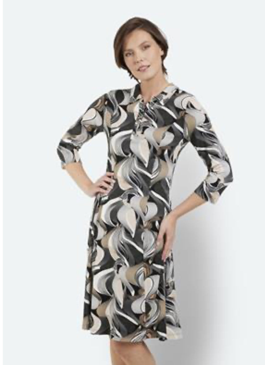 BRANDTEX DRESS STYLE 218528 COLOUR BLACK/SAND