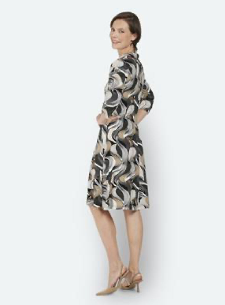 BRANDTEX DRESS STYLE 218528 COLOUR BLACK/SAND