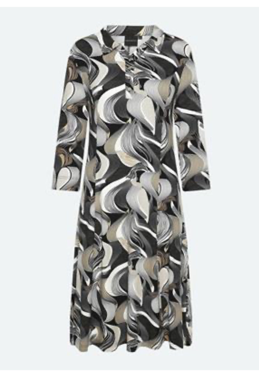 BRANDTEX DRESS STYLE 218528 COLOUR BLACK/SAND