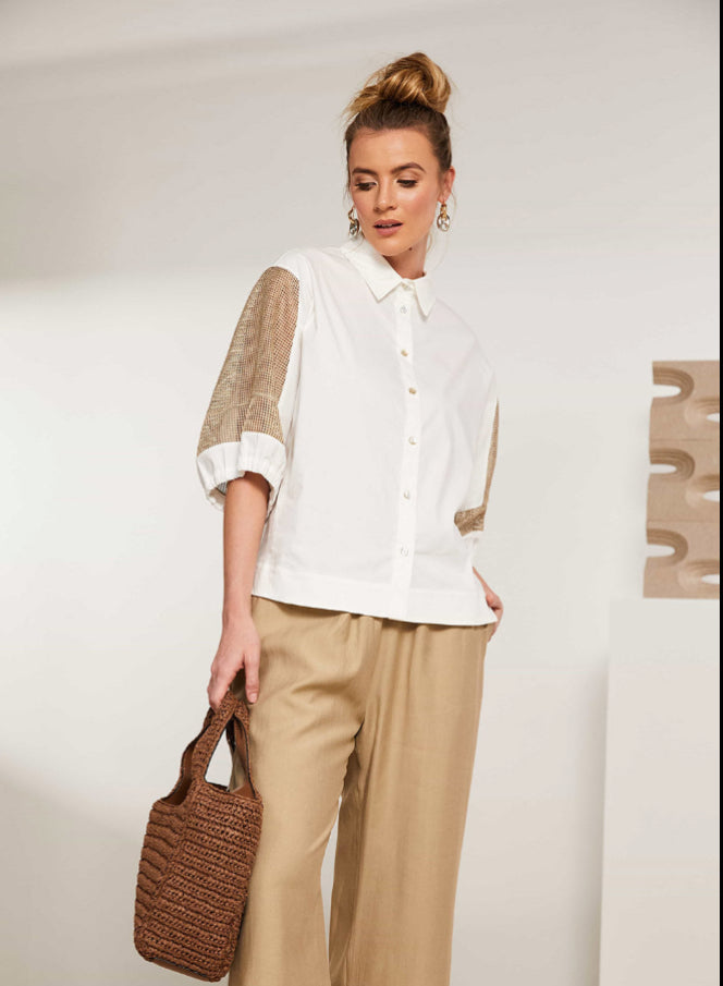 NAYA SHIRT STYLE NAS25179 COLOUR WHITE/BEIGE
