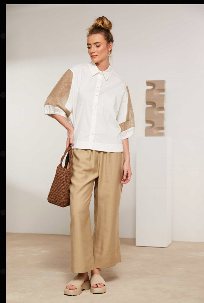NAYA SHIRT STYLE NAS25179 COLOUR WHITE/BEIGE