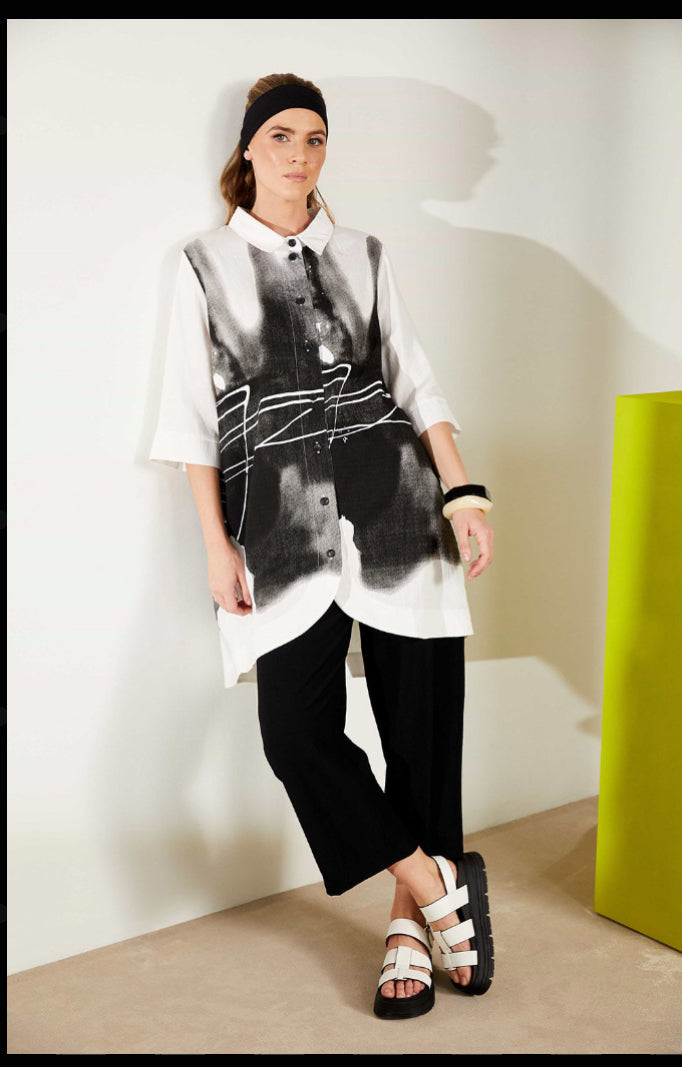 NAYA DRESS SHIRT NAS25204 COLOUR BLACK/WHITE