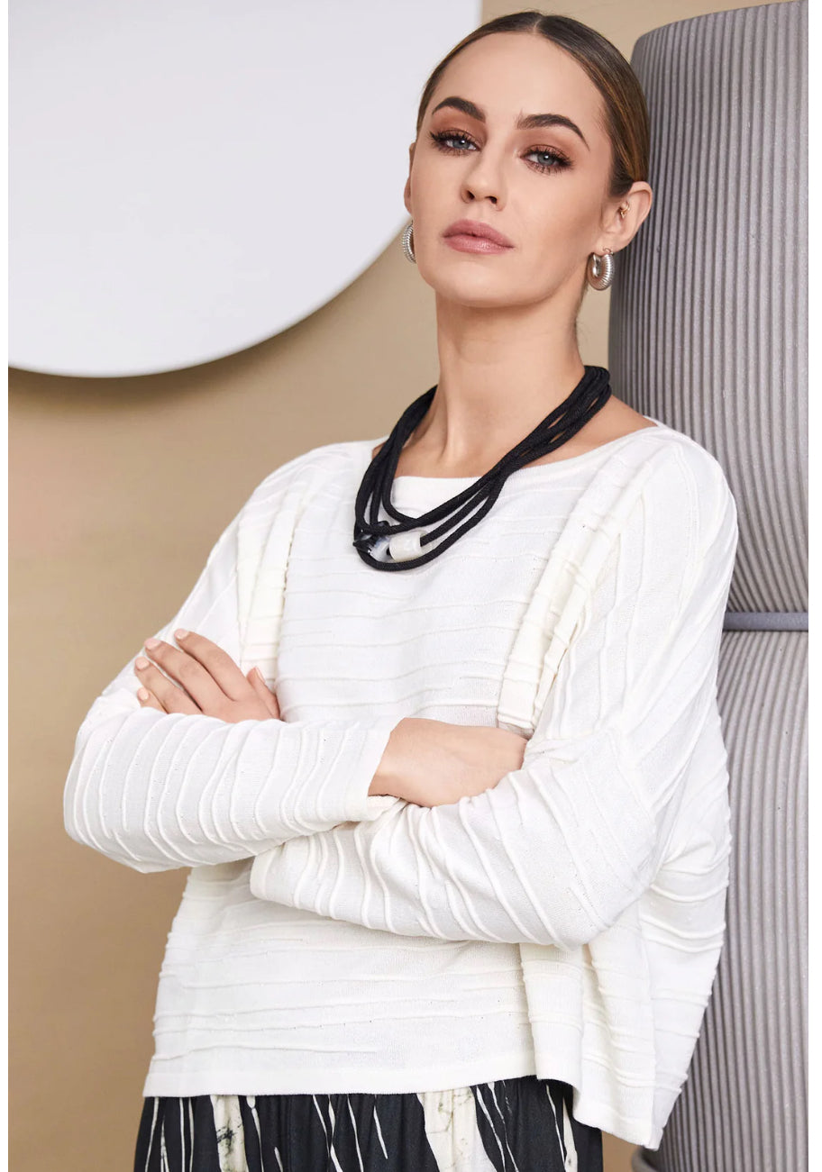NAYA KNITTED TOP STYLE NAW24205 COLOUR CREAM