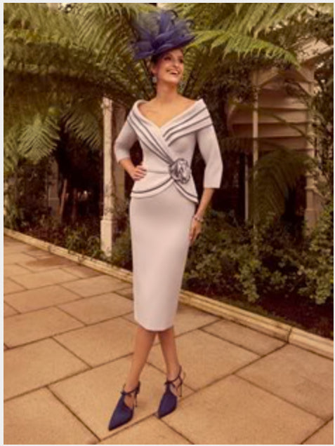 VENI INFANTINO DRESS STYLE 992312 COLOUR BLUSH/NAVY