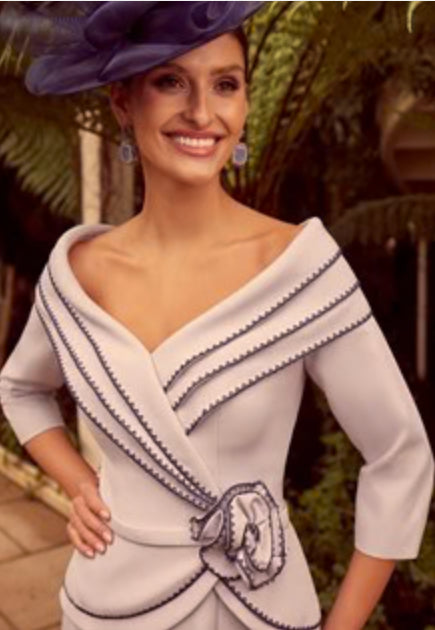 VENI INFANTINO DRESS STYLE 992312 COLOUR BLUSH/NAVY