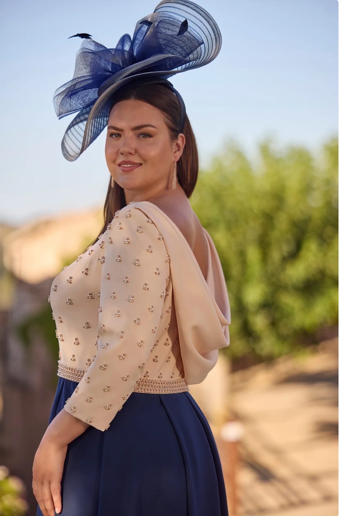 VENI INFANTINO DRESS STYLE 992426 COLOUR OLD GOLD/NAVY