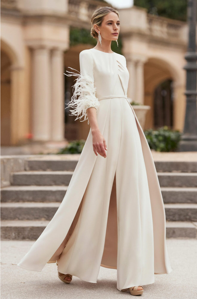 COUTURE CLUB WIDE LEG JUMPSUIT STYLE 8G145 COLOUR BEIGE