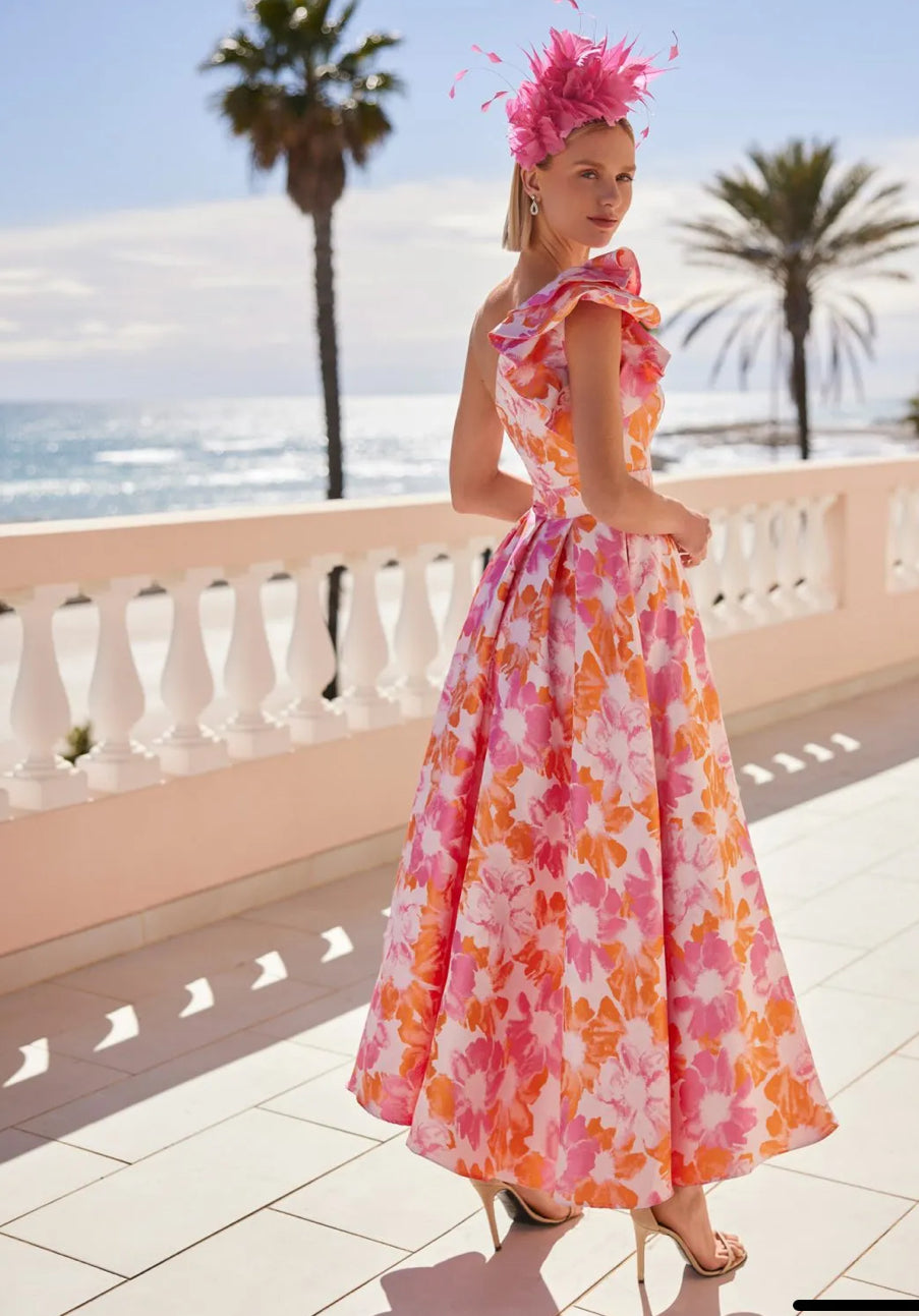 COUTURE CLUB DRESS STYLE 9GN2 COLOUR ORANGE/AZALEA