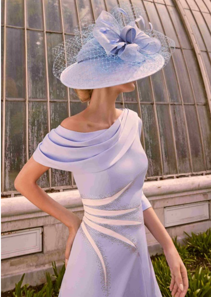 VENI INFANTINO DRESS STYLE 992238 COLOUR PALE BLUE/IVORY