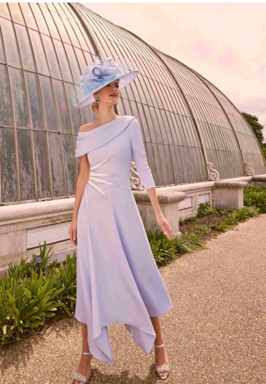 VENI INFANTINO DRESS STYLE 992238 COLOUR PALE BLUE/IVORY