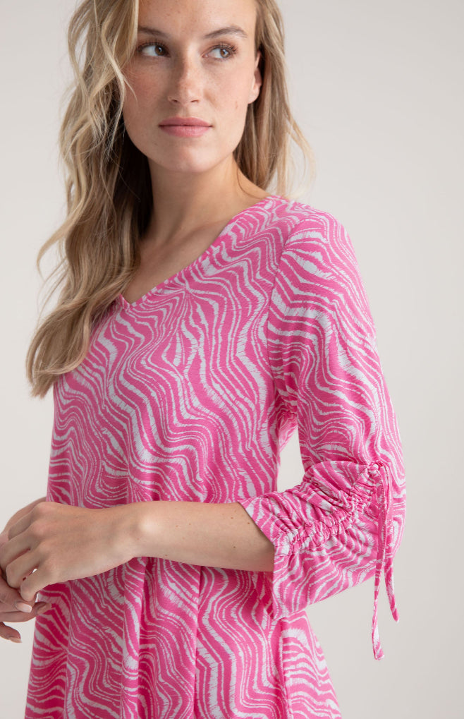 MARBLE PRINTED TUNIC STYLE 7939 COLOUR PINK 194