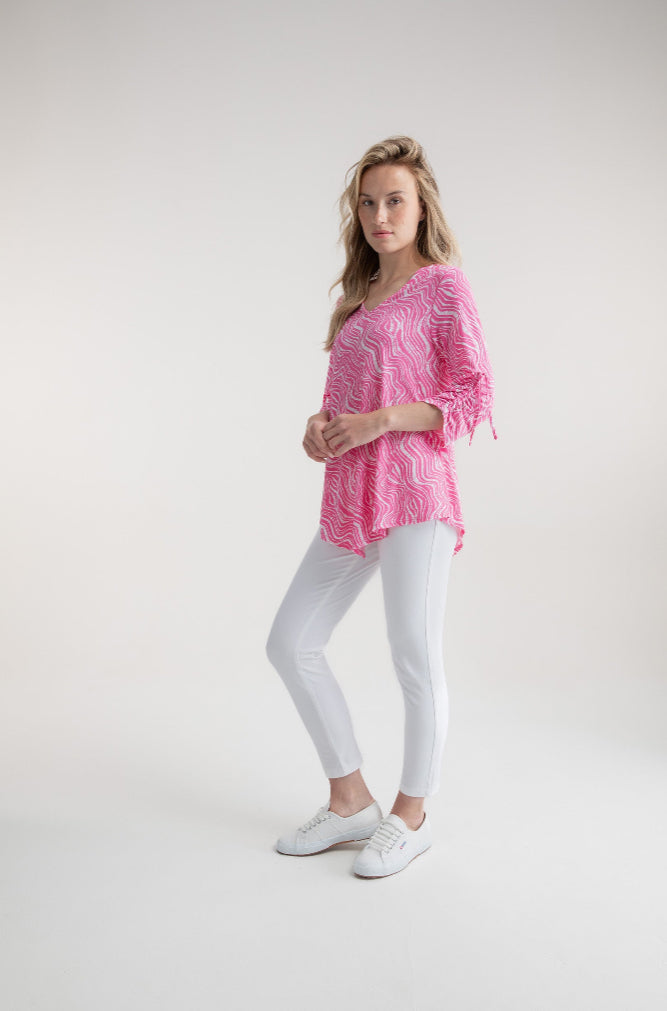 MARBLE PRINTED TUNIC STYLE 7939 COLOUR PINK 194