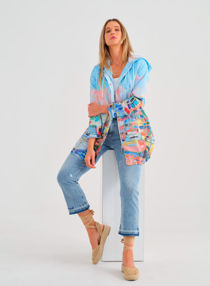 DOLCEZZA WATERPROOF HOODED JACKET STYLE 25871 COLOUR AS SHOWN