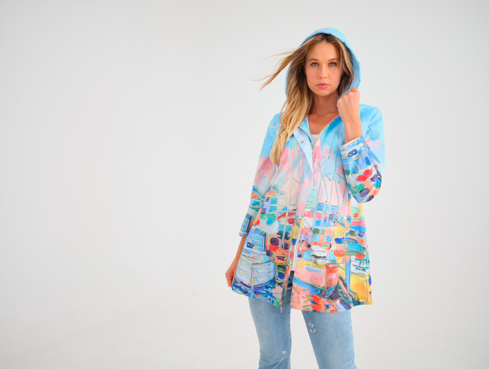 DOLCEZZA WATERPROOF HOODED JACKET STYLE 25871 COLOUR AS SHOWN