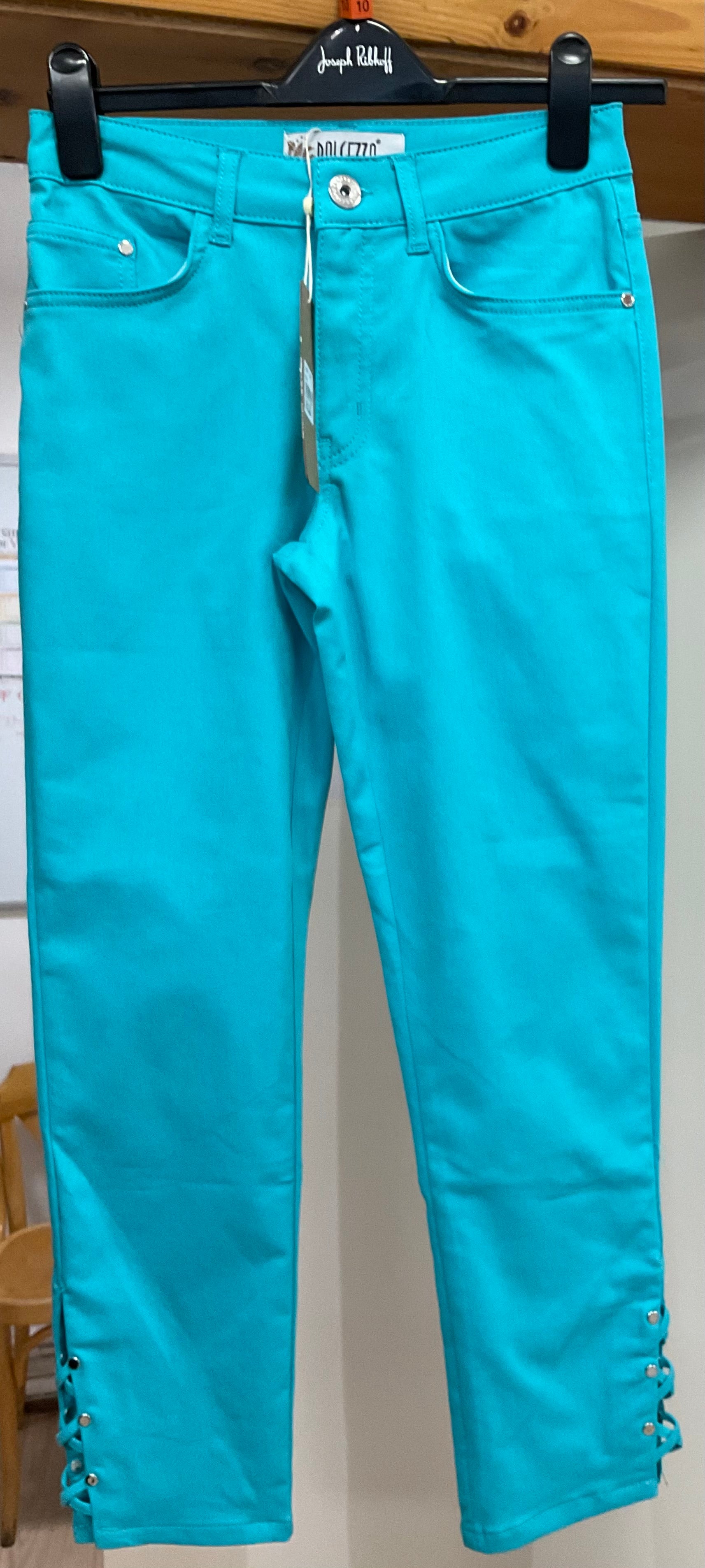 DOLCEZZA CROP TROUSER STYLE 25205 COLOUR AQUA