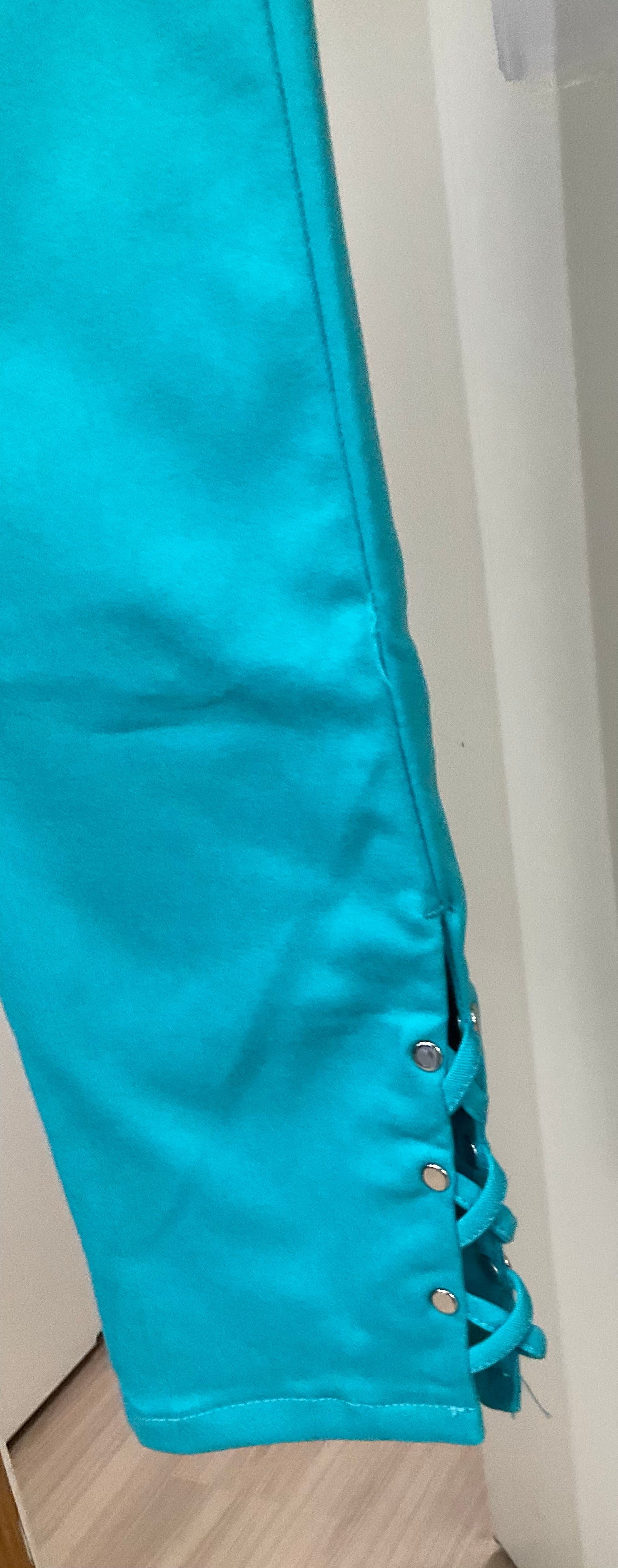 DOLCEZZA CROP TROUSER STYLE 25205 COLOUR AQUA