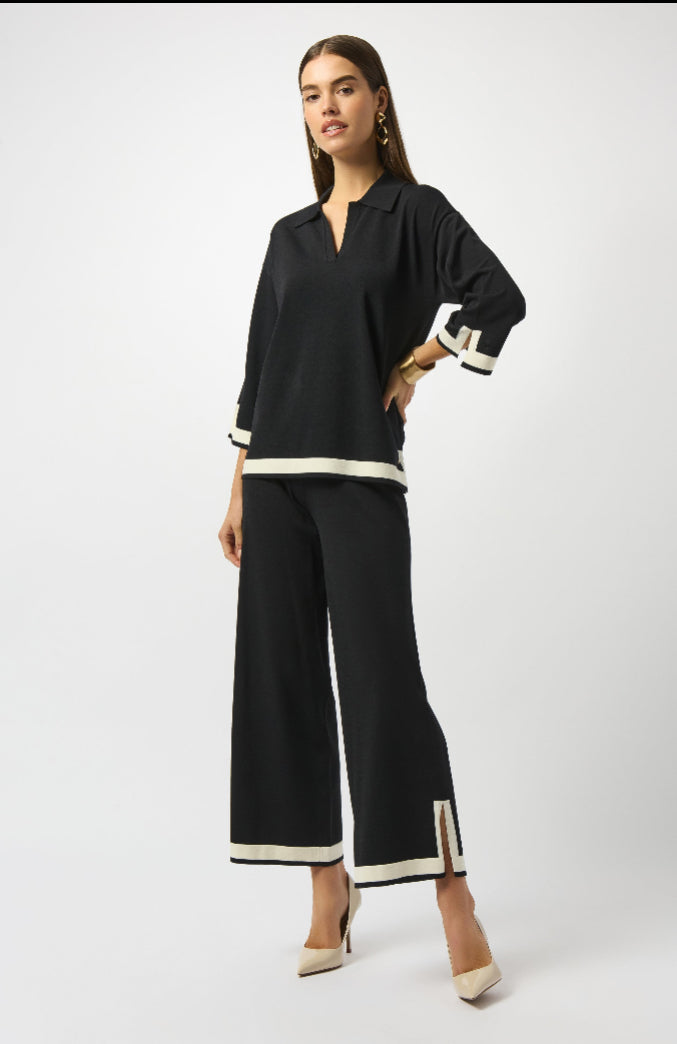 JOSEPH RIBKOFF TOP STYLE 253909 COLOUR BLACK/VANILLA