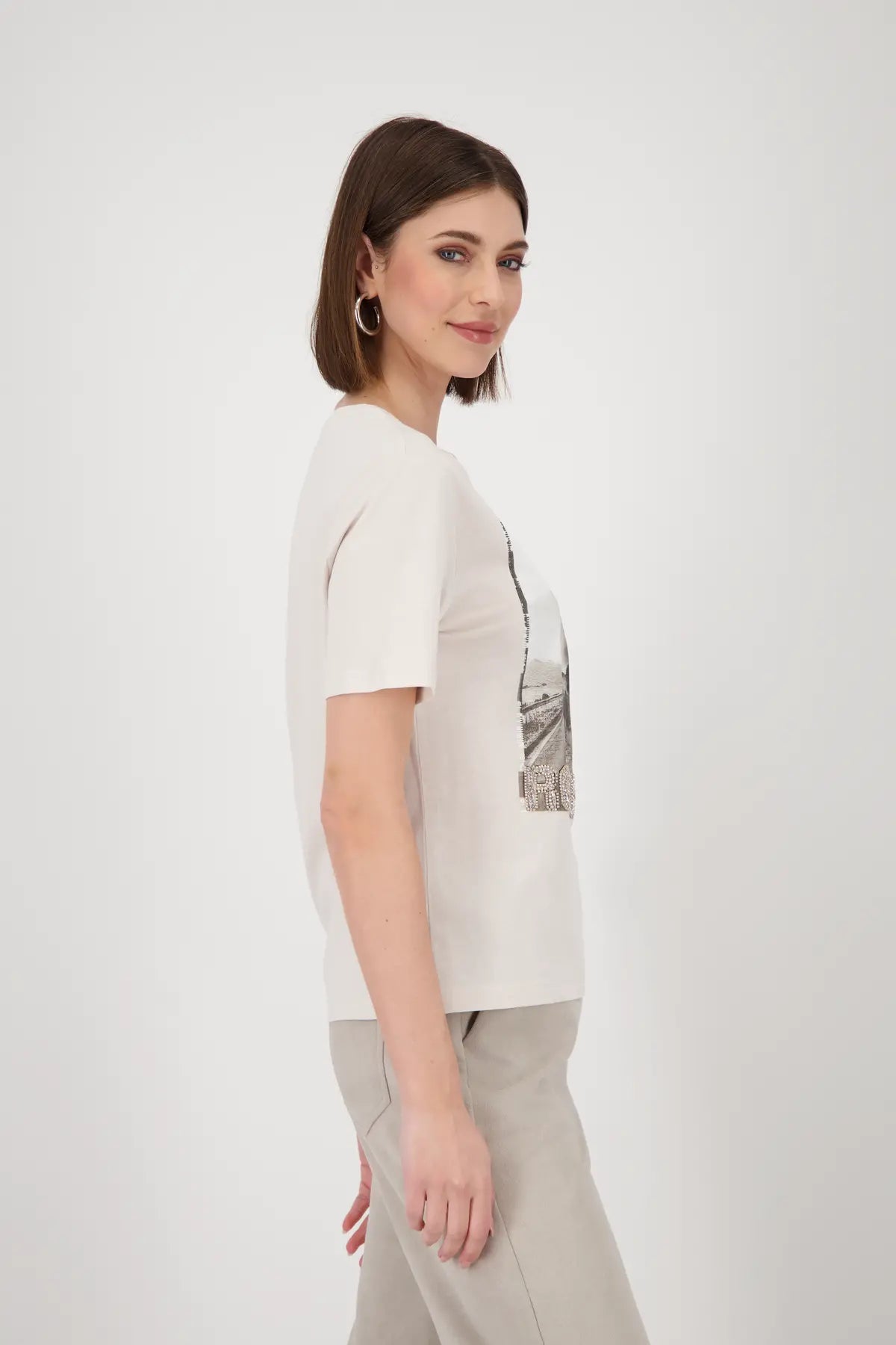MONARI T-SHIRT STYLE 808934 COLOUR OAT MILK