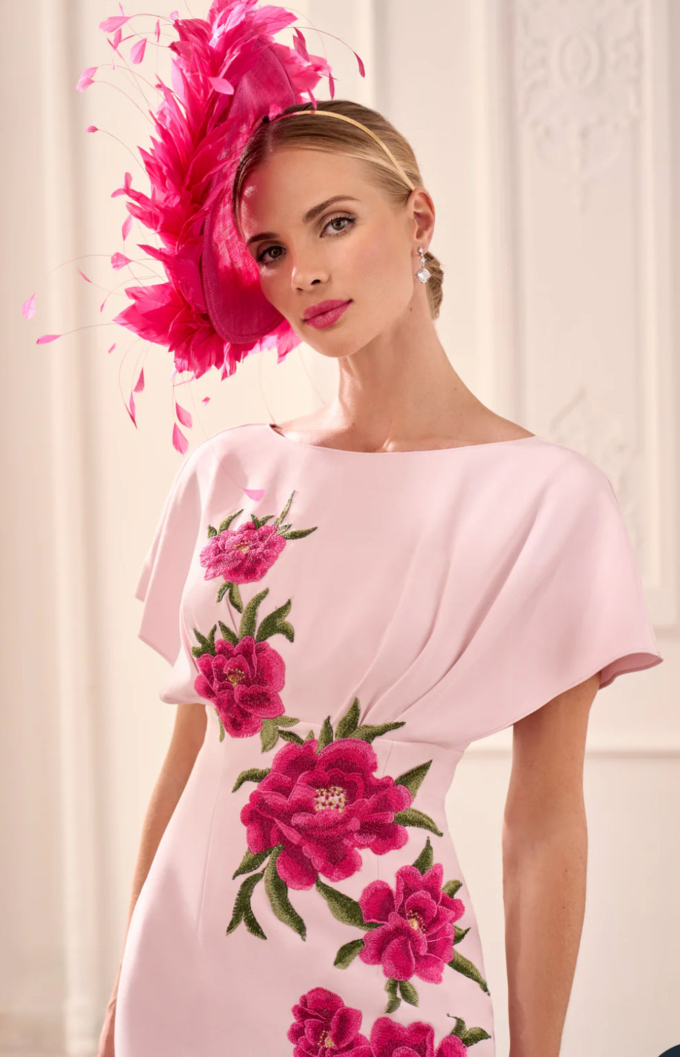 JOHN CHARLES DRESS STYLE 66606 COLOUR PETAL/CARNATION