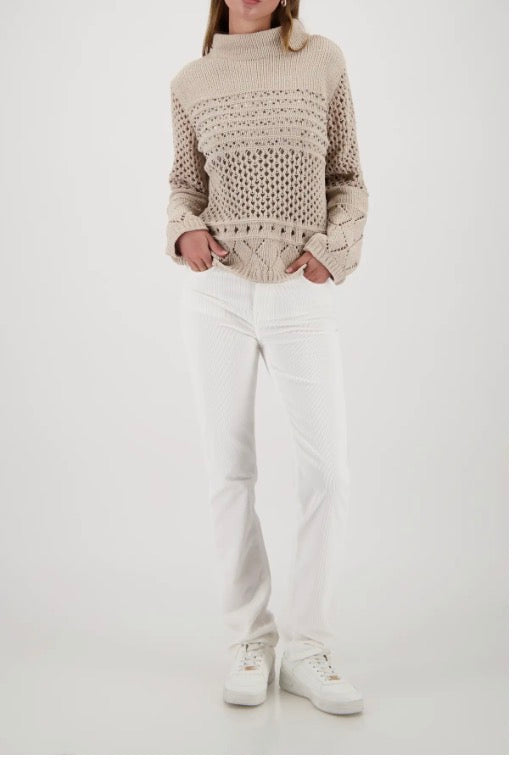 MONARI KNITTED SWEATER STYLE 809498 COLOUR LATTEMACCHIATO