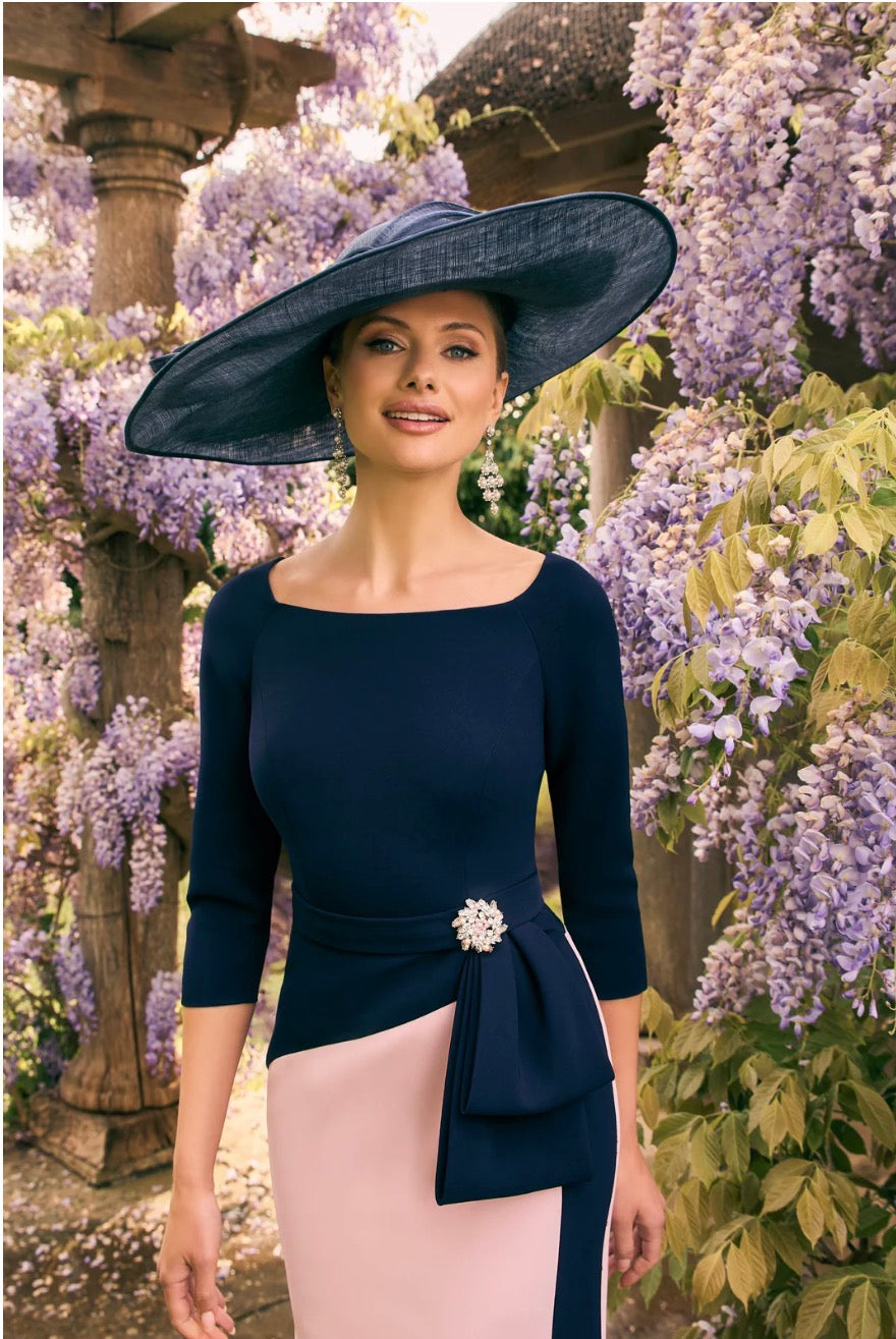 VENI INFANTINO DRESS STYLE 992706 COLOUR NAVY/BLUSH